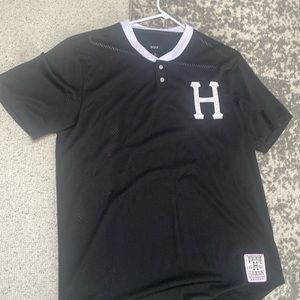 Huf Worldwide Soccer Football Jersey Brand New Black and White Size Large New
